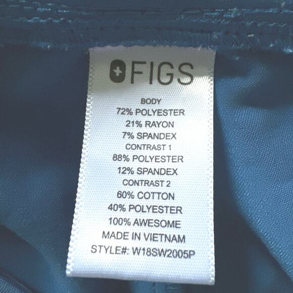 FIGS Zamora Scrub Joggers Blue 6 Pockets Yoga Drawstring Plus Size Women sz XXL - Picture 4 of 7